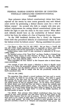 Federal Habeas Corpus Review of Unintentionally Defaulted