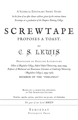 Screwtape Proposes a Toast.