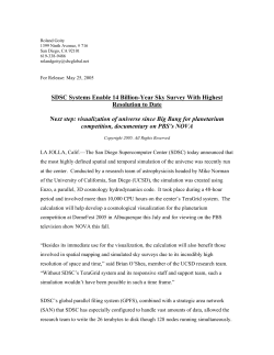 SDSC Systems Enable 14 Billion-Year Sky Survey With Highest