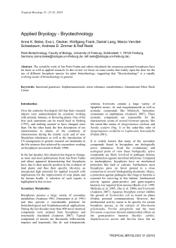 Applied Bryology - Bryotechnology