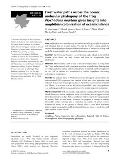 Freshwater paths across the ocean: molecular