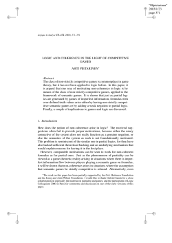 page 371 LOGIC AND COHERENCE IN THE LIGHT OF
