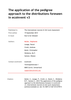 The application of the pedigree approach to the