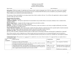 Fontbonne University ISPP Clinical Nutrition Rotation Checklist with