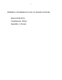 Ikiganiro cy`umushinjacyaha Mukuru