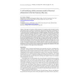 A self-modifying cellular automaton model of historical urbanization