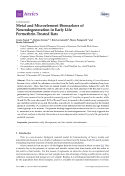 Metal and Microelement Biomarkers of Neurodegeneration in Early