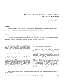 Application of the calculations of genetic distance for flagellate