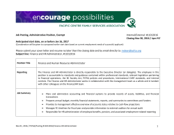 Job Posting, Administrative Position, Exempt Internal/External