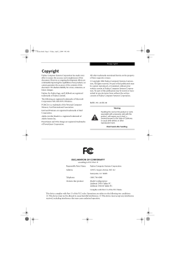 Fujitsu LifeBook T3010D User`s Manual
