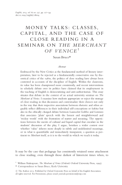 money talks: classes, capital, and the case of