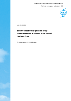 Source location by phased array measurements in closed wind