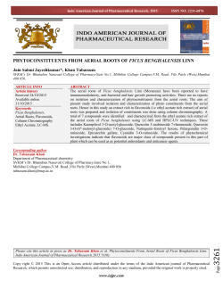 phytoconstituents from aerial roots of ficus benghalensis linn