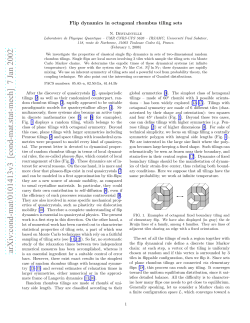 Flip dynamics in octagonal rhombus tiling sets