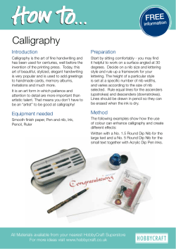 Calligraphy - Hobbycraft