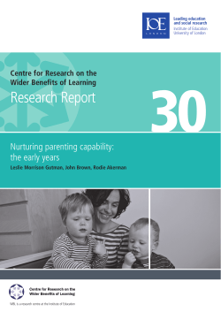 Nurturing Parenting Capability