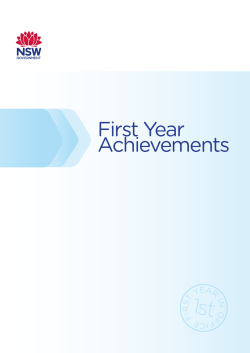 First Year Achievements