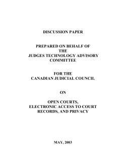 Open Courts, Electronic Access to Court Records, and Privacy