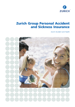 Group Personal Accident and Sickness Insurance brochure