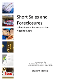 Short Sales and Foreclosures