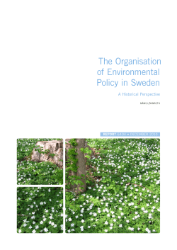 The Organisation of Environmental Policy in