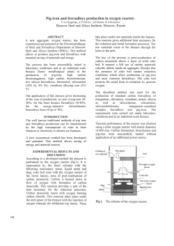 Pig-iron and ferroalloys production in oxygen reactor.