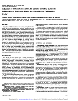 Induction of Differentiation of HL-60 Cells by