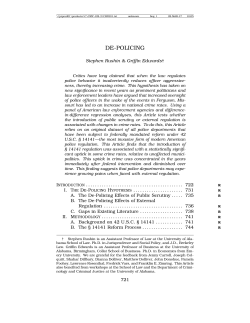 DE-POLICING - Cornell Law Review