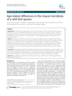 Age-related differences in the cloacal microbiota of a