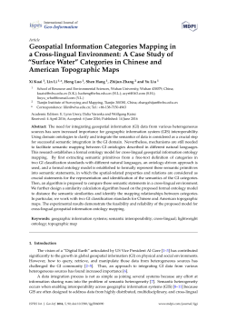 Geospatial Information Categories Mapping in a Cross