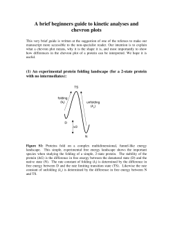 A brief beginners guide to kinetic analyses and chevron plots