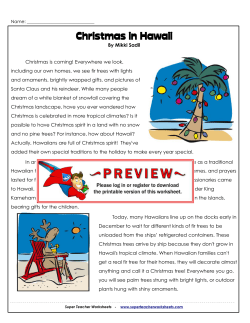 Christmas in Hawaii - Super Teacher Worksheets