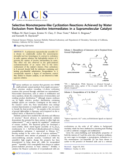 Selective Monoterpene-like Cyclization Reactions Achieved by