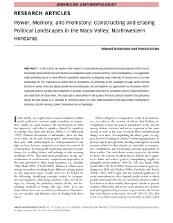 Power, Memory, and Prehistory - University of Calgary &ndash; Archaeology