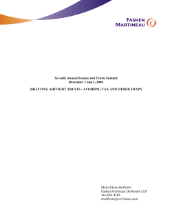 Seventh Annual Estates and Trusts Summit December 1 and 2