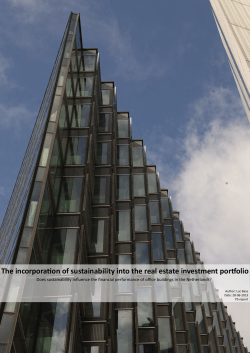 Incorporation of sustainability into the real estate investment portfolio