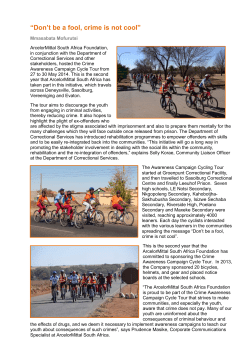 Don`t be a fool, crime is not cool