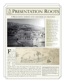 Second Newsletter - Sisters of the Presentation, San Francisco