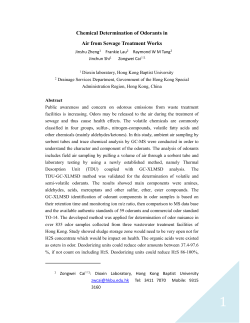 Chemical Determination of Odorants in Air from Sewage Treatment