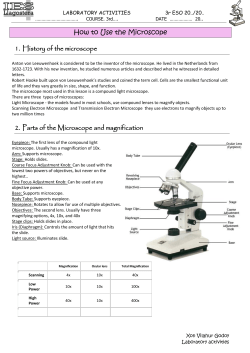 How to Use the Microscope