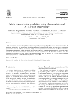 Solute concentration prediction using chemometrics and ATR