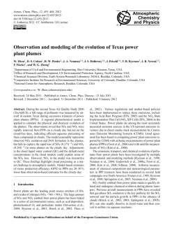 Observation and modeling of the evolution of Texas power plant