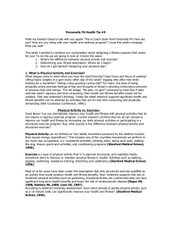 Personally Fit Health Tip #9 Hello my friends! Great to talk with you