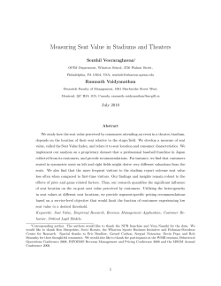 Measuring Seat Value in Stadiums and Theaters