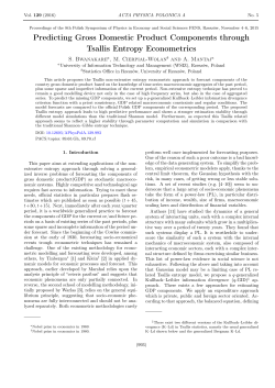 Predicting Gross Domestic Product Components through Tsallis
