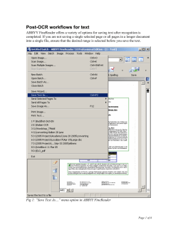 Post-OCR workflows for text