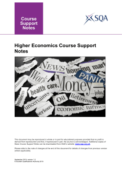 Higher Economics Course Support Notes
