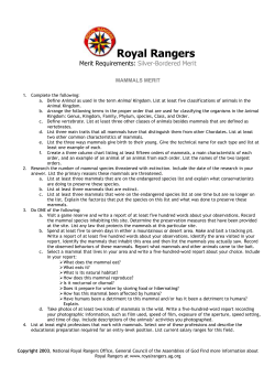 Mammals - AG Web Services