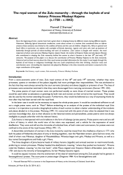 The royal women of the Zulu monarchy