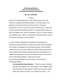 Developing Athletes